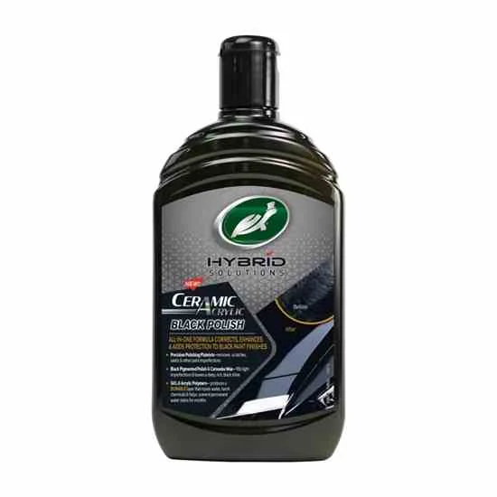 Φωτογραφία προϊόντος: Turttle Wax Υγρό κερί γυαλίσματος & προστασίας για μαύρο χρώμα αυτοκινήτου CERAMIC ACRYLIC Black Polish 500ml TURTLE WAX