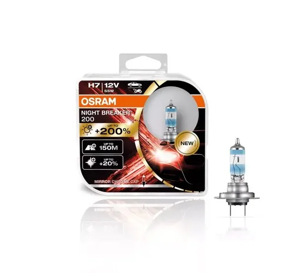 Φωτογραφία προϊόντος: OSRAM 12V H7 55W +200% ΠΕΡΙΣΣΟΤΕΡΟ ΦΩΣ NIGHT BREAKER 200® LASER (64210NB200-HCB) 2τμχ