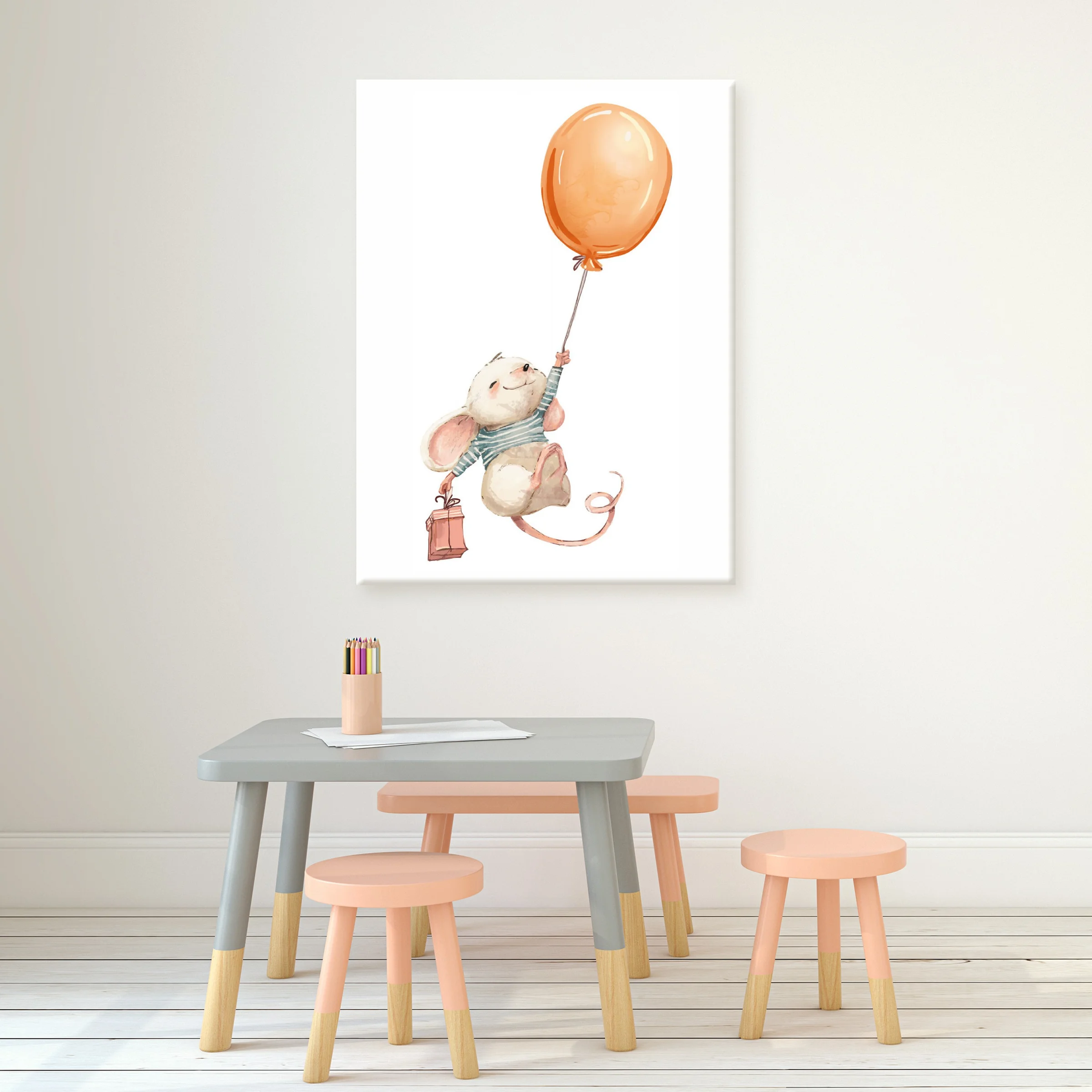 Φωτογραφία προϊόντος: Πίνακας Σε Καμβά - Funky Mouse With Balloon