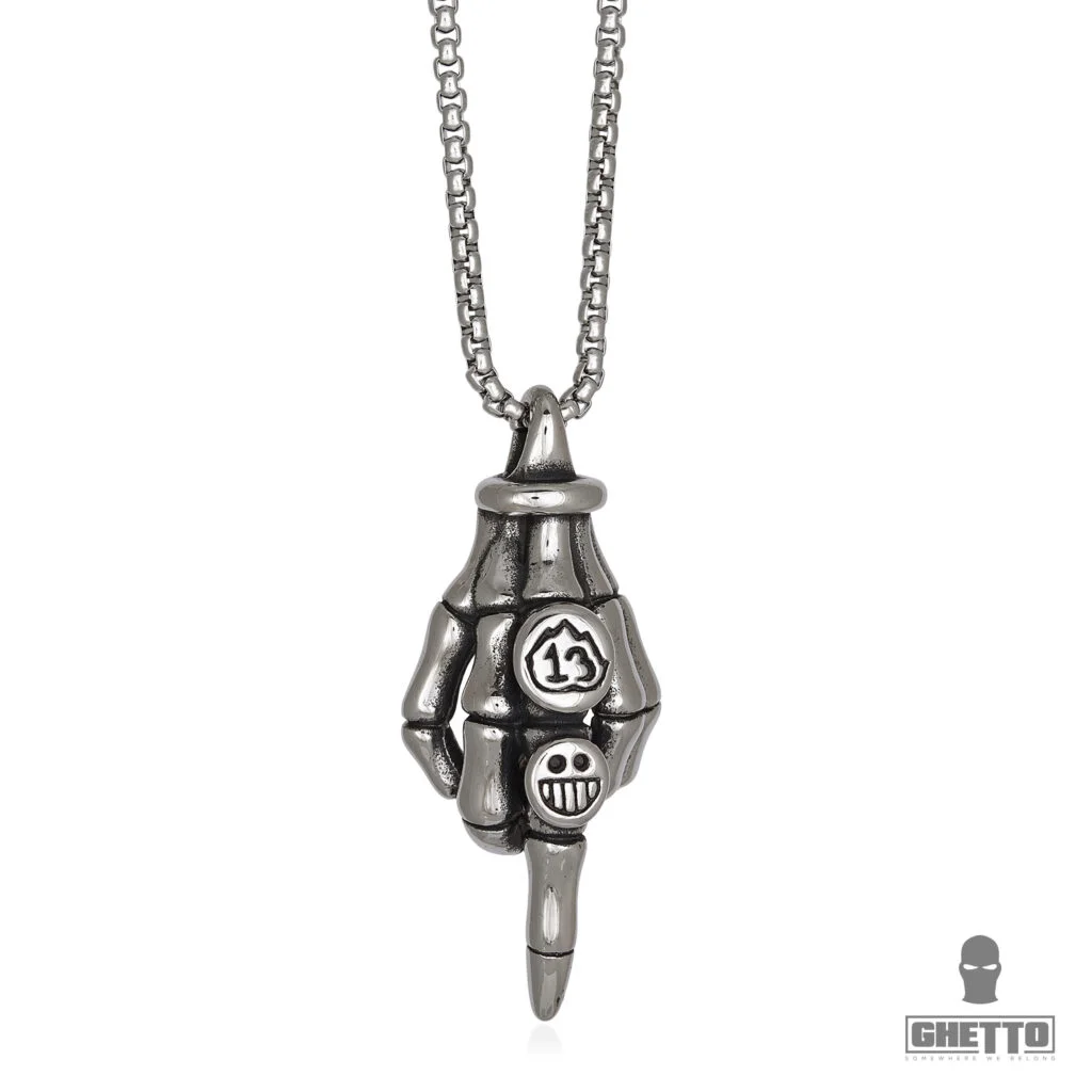 Φωτογραφία προϊόντος: Ghetto Hip Hop "The Finger" Stainless Steel Pendant Necklace