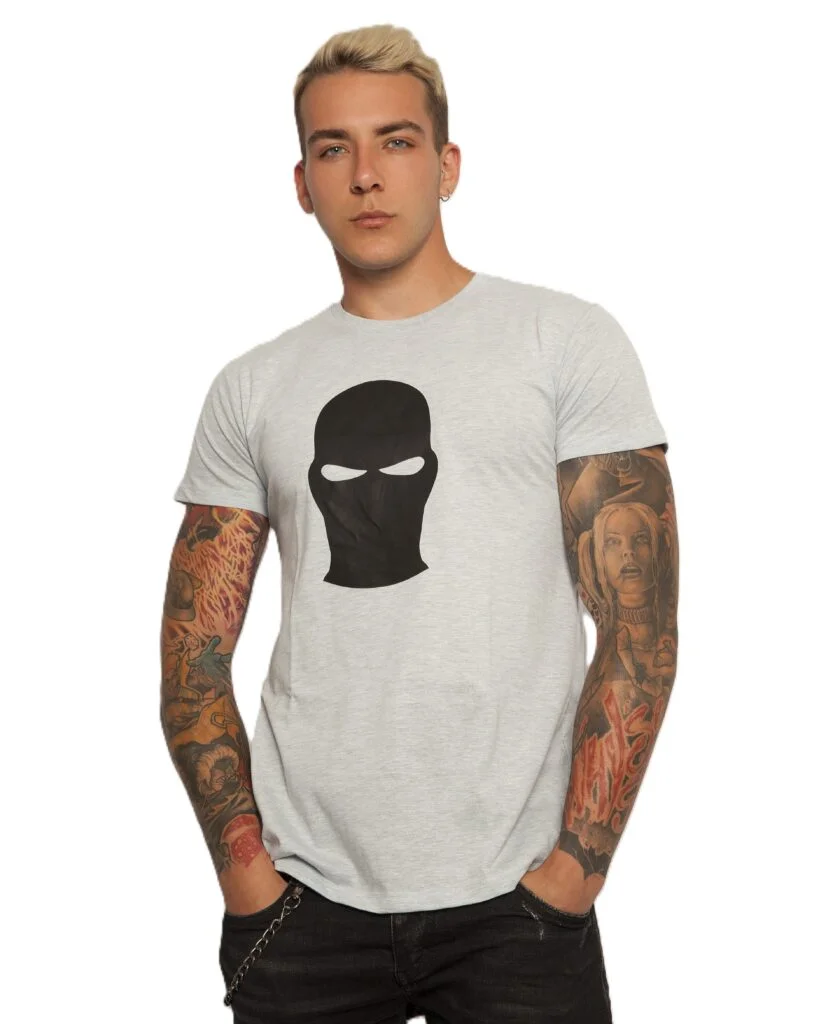 Φωτογραφία προϊόντος: Ghetto Black Mask Gray T-Shirt for Men | Somewhere We Belong