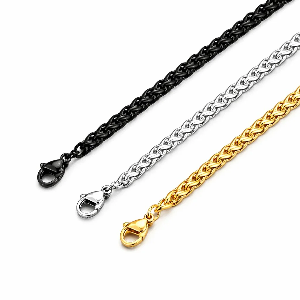 Φωτογραφία προϊόντος: Ghetto Stainless Steel Chain 3mm High Quality Necklace Gold