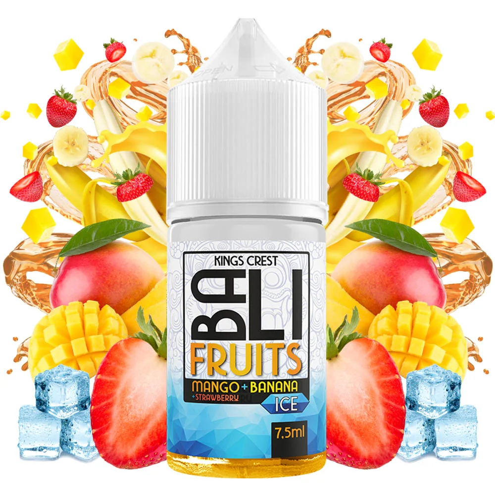 Φωτογραφία προϊόντος: OEM Kings Crest Bali Fruits Ice Mango Banana Strawberry 7.5ml/30ml