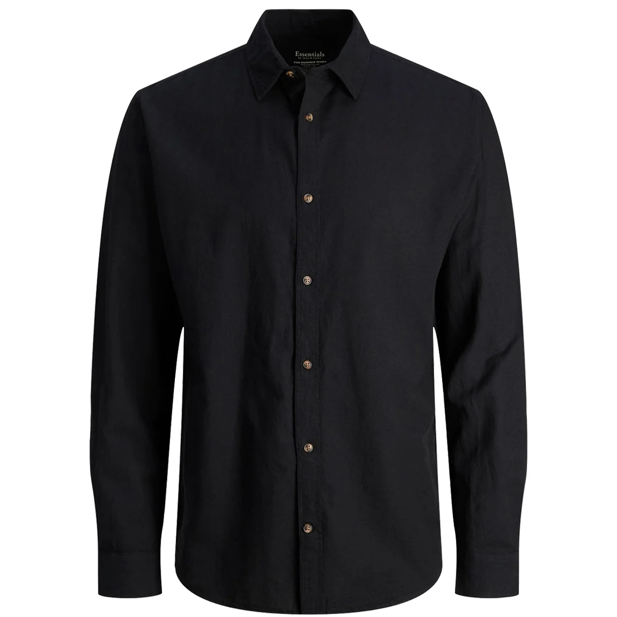 Φωτογραφία προϊόντος: ARTISTI ITALIANI JACK +amp; JONES - JJESUMMER LINEN SHIRT LS SN - 12248384 BLACK Μαύρο