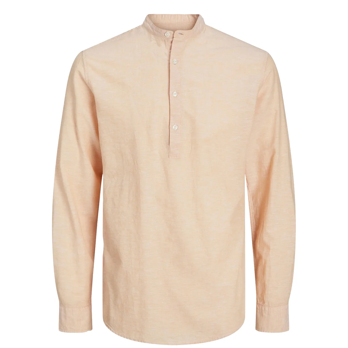 Φωτογραφία προϊόντος: ARTISTI ITALIANI JACK +amp; JONES - JJLINEN BAND HALF PLACKET SHIRT LS - 12248593 APRICOT ICE Πορτοκαλί