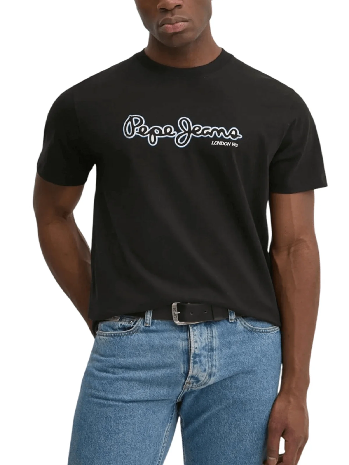 Φωτογραφία προϊόντος: Ανδρικό βαμβακερό t-shirt Pepe Jeans μαύρο χρώμα PM509721 999