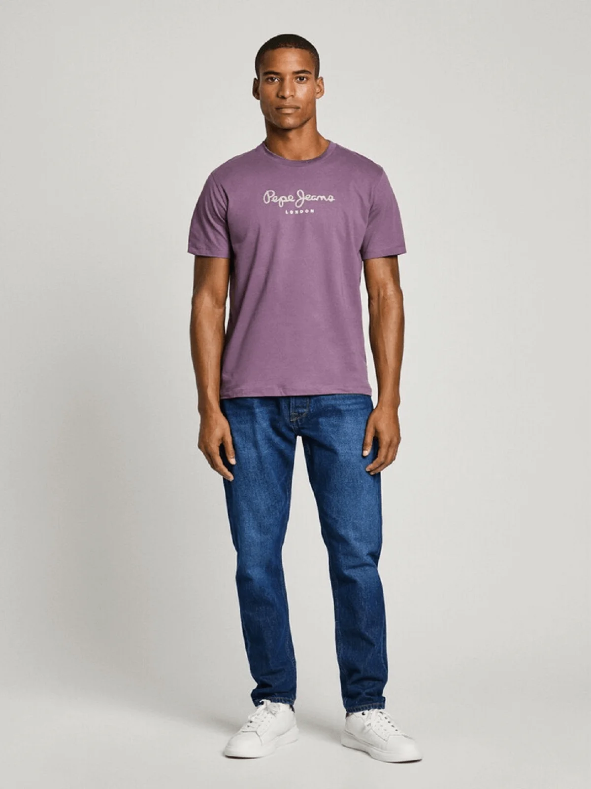Φωτογραφία προϊόντος: Ανδρικό βαμβακερό t-shirt Pepe Jeans μώβ χρώμα PM508208 491
