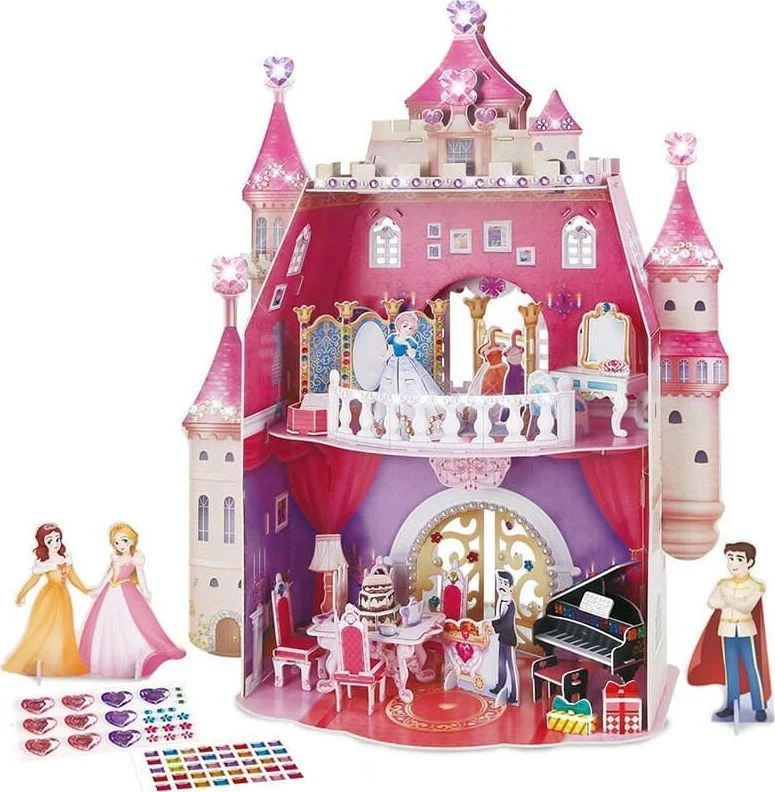 Φωτογραφία προϊόντος: Puzzle Princess Birthday 3D 95 Κομμάτια Ροζ σούπερ κουκλόσπιτο