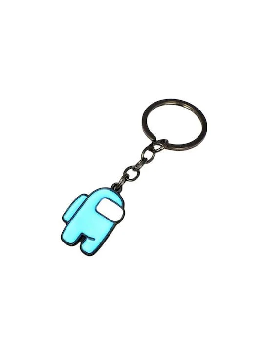Φωτογραφία προϊόντος: Among us light blue keychain ρομποτάκι γαλάζιο μικρό μπρελόκ PVC