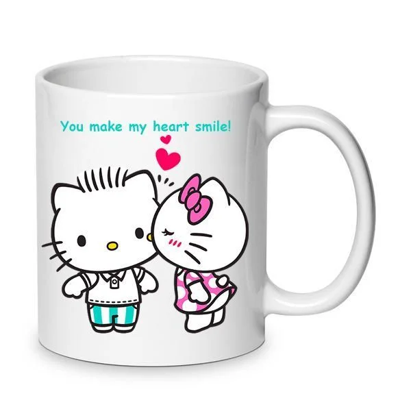 Φωτογραφία προϊόντος: Hello kitty and dear daniel Αγίου Βαλεντίνου κούπα no66 κεραμική 330ml