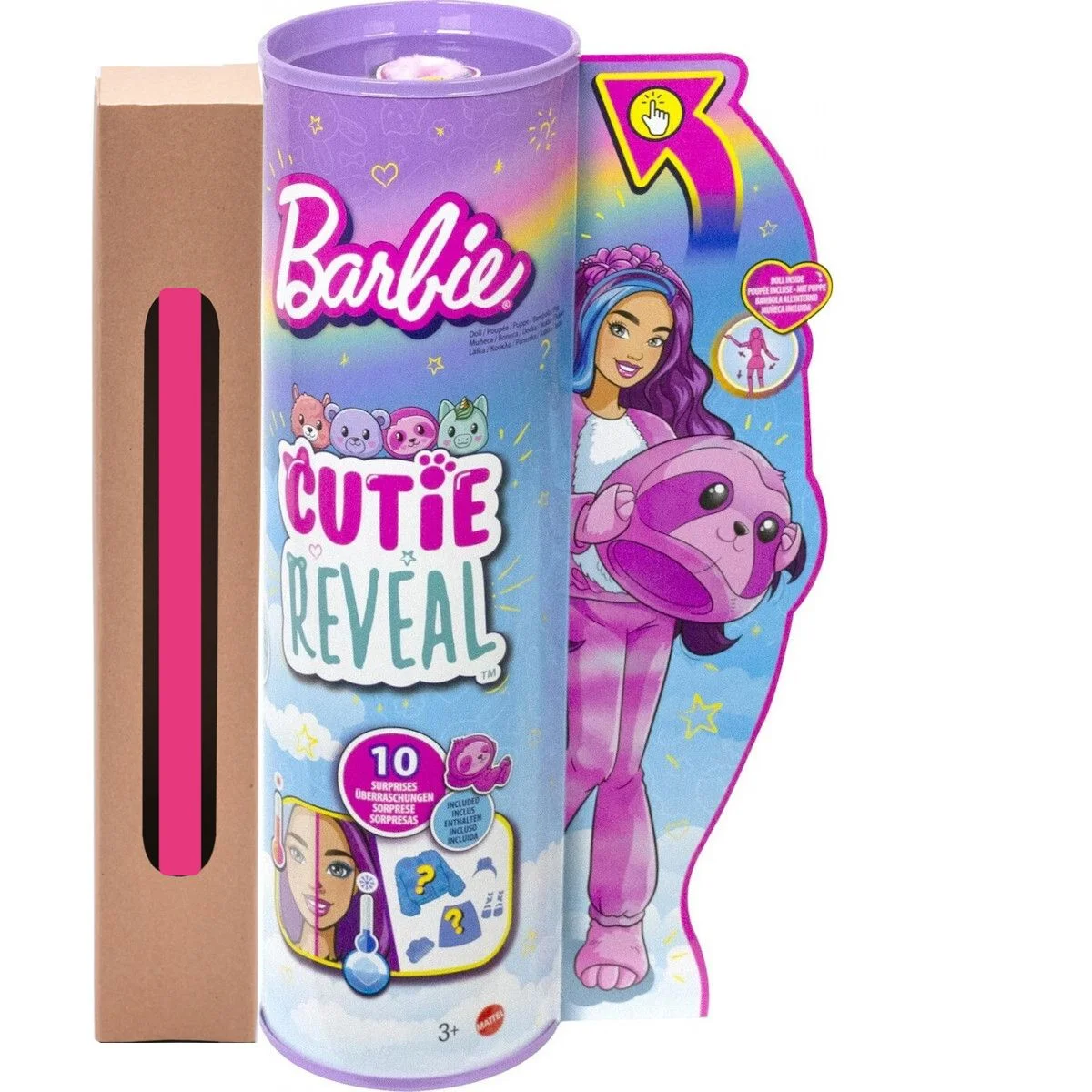 Φωτογραφία προϊόντος: Κούκλα Barbie Cutie Reveal Dreamland Fantasy Series - Sloth για 3+ Ετών Βραδύπους και δώρο λαμπάδα