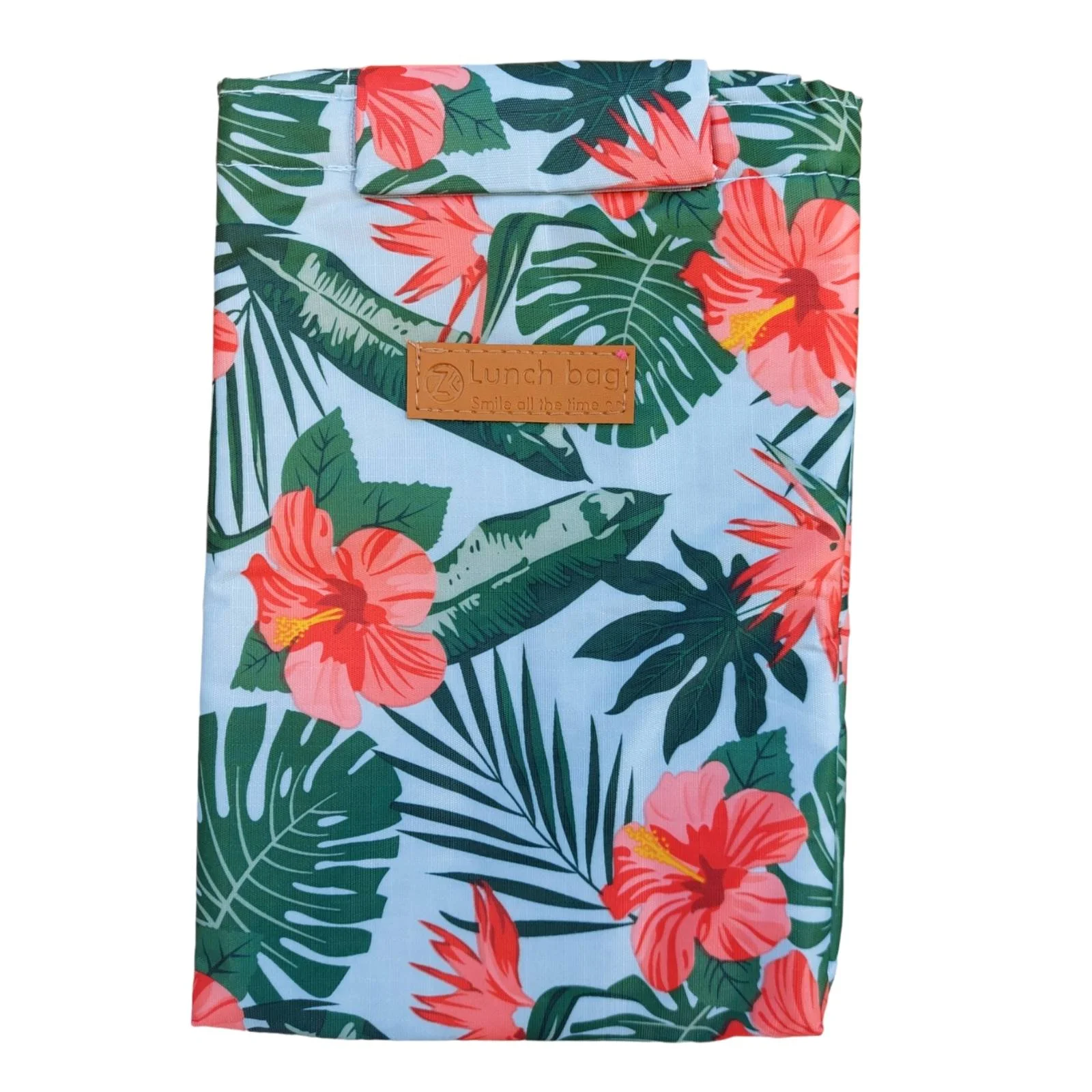 Φωτογραφία προϊόντος: Tropical flowers ισοθερμική τσάντα φαγητού καλής ποιότητας 18x26cm