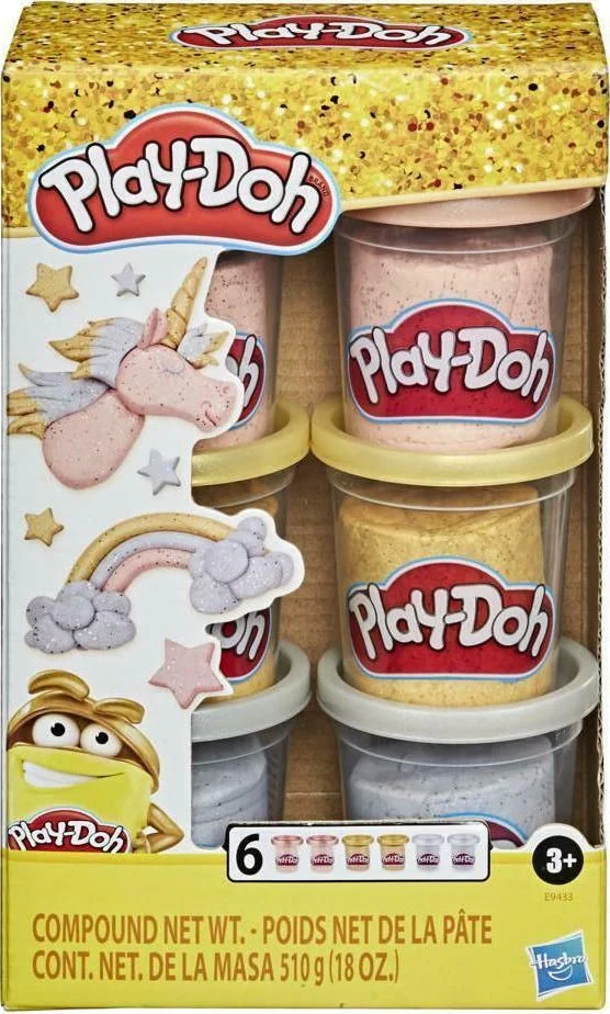 Φωτογραφία προϊόντος: Play-Doh 3 Βαζάκια Πλαστελίνης Metal Combination για 3+ Ετών