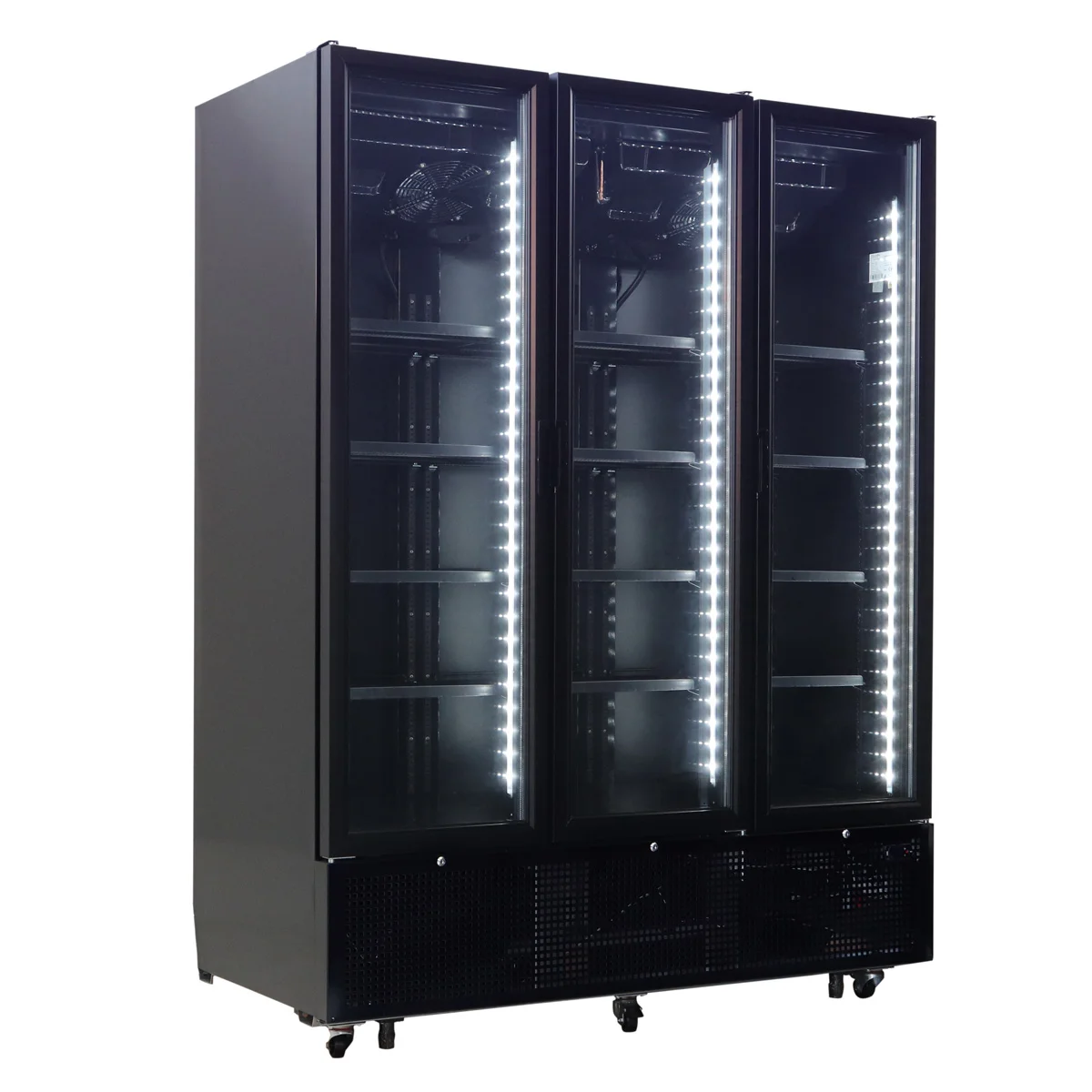 Φωτογραφία προϊόντος: ECOFRIDGE Ψυγείο βιτρίνα τριπλή ανοιγόμενες πόρτες 1455Lt CB1600 HD WOK Black