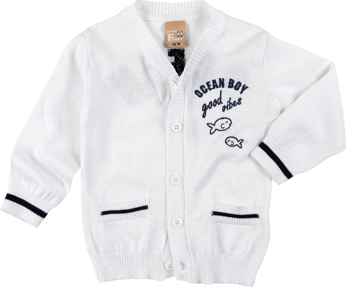 Φωτογραφία προϊόντος: For Funky Kids ΖΑΚΕΤΑ ΠΛΕΚΤΗ OCEAN BOY ΕΚΡΟΥ - ΜΠΛΕ