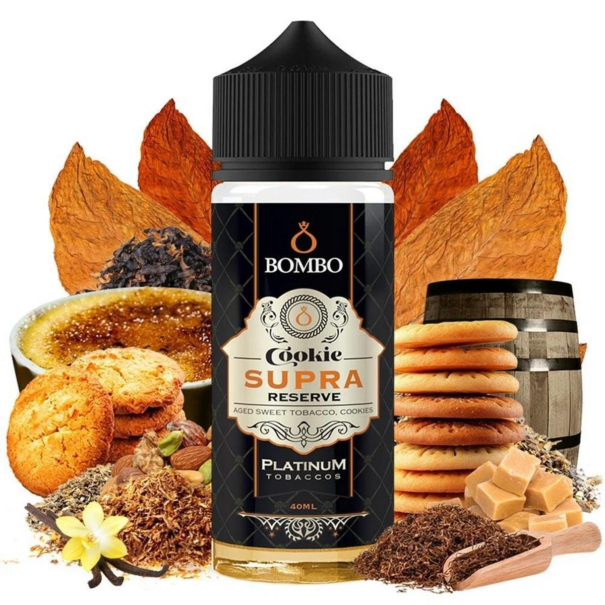 Φωτογραφία προϊόντος: Bombo Platinum Tobaccos Flavor Shot Cookie Supra Reserve 40ml/120ml