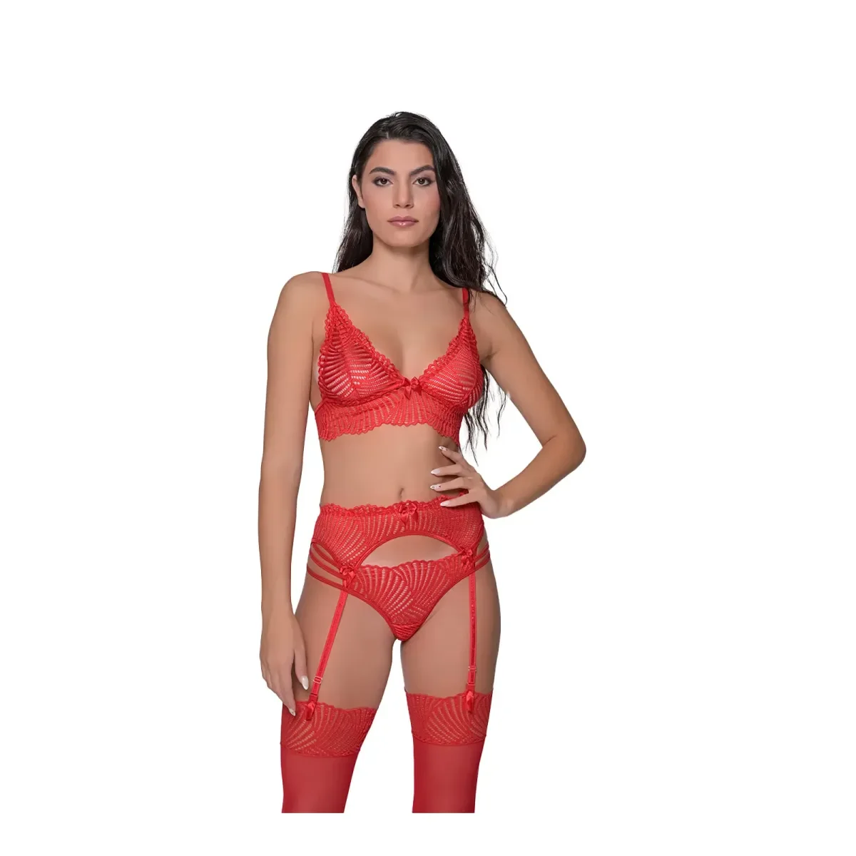 Φωτογραφία προϊόντος: Milena Γυναικείο Bralette Τριγωνάκι Δαντέλα, Χρώμα Κόκκινο