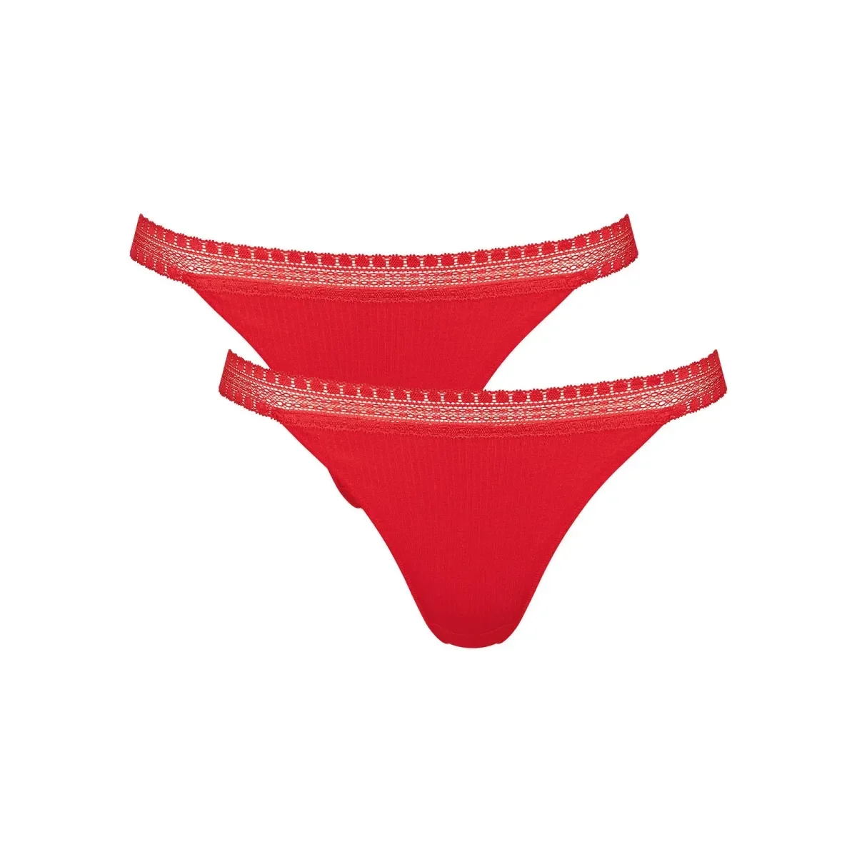 Φωτογραφία προϊόντος: Sloggi Γυναικείο Slip GO Ribbed H Tanga - Διπλό Πακέτο, Χρώμα Campari