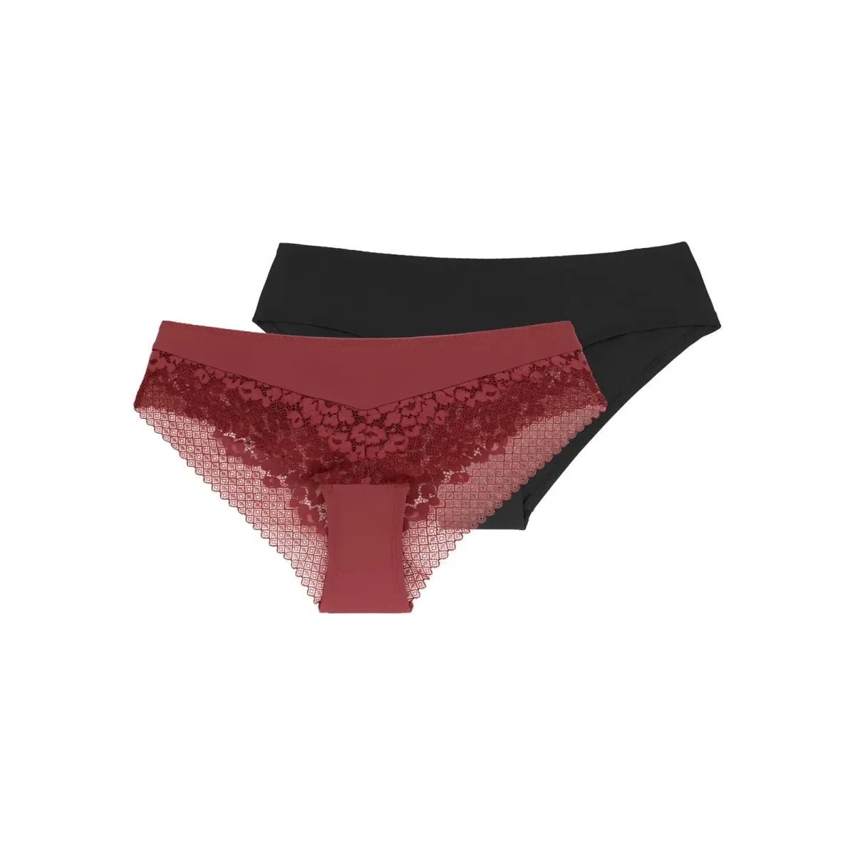 Φωτογραφία προϊόντος: DORINA Γυναικείο Slip Kelsea Cheeky Hipster - Διπλό Πακέτο, Χρώμα Κόκκινο-Μαύρο