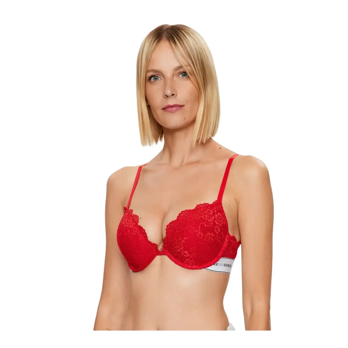 Φωτογραφία προϊόντος: Guess Γυναικείο Σουτιέν Push-Up Lace Belle, Χρώμα Planet Red
