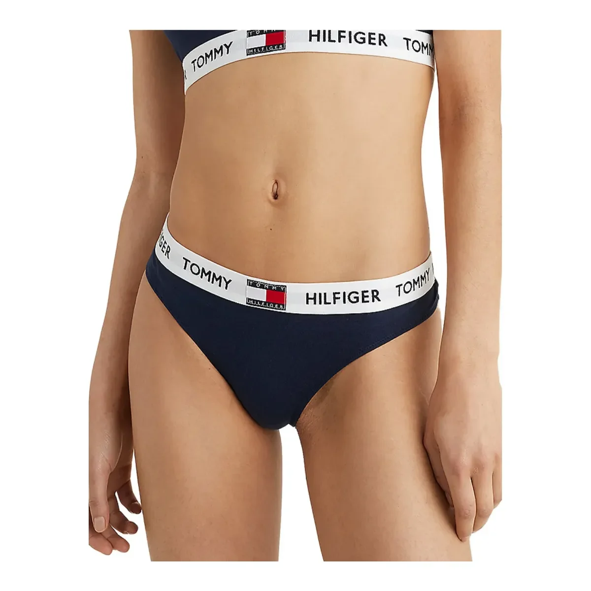 Φωτογραφία προϊόντος: Tommy Hilfiger Γυναικείο String Tommy 85 Stretch Cotton Logo, Χρώμα Navy Blazer