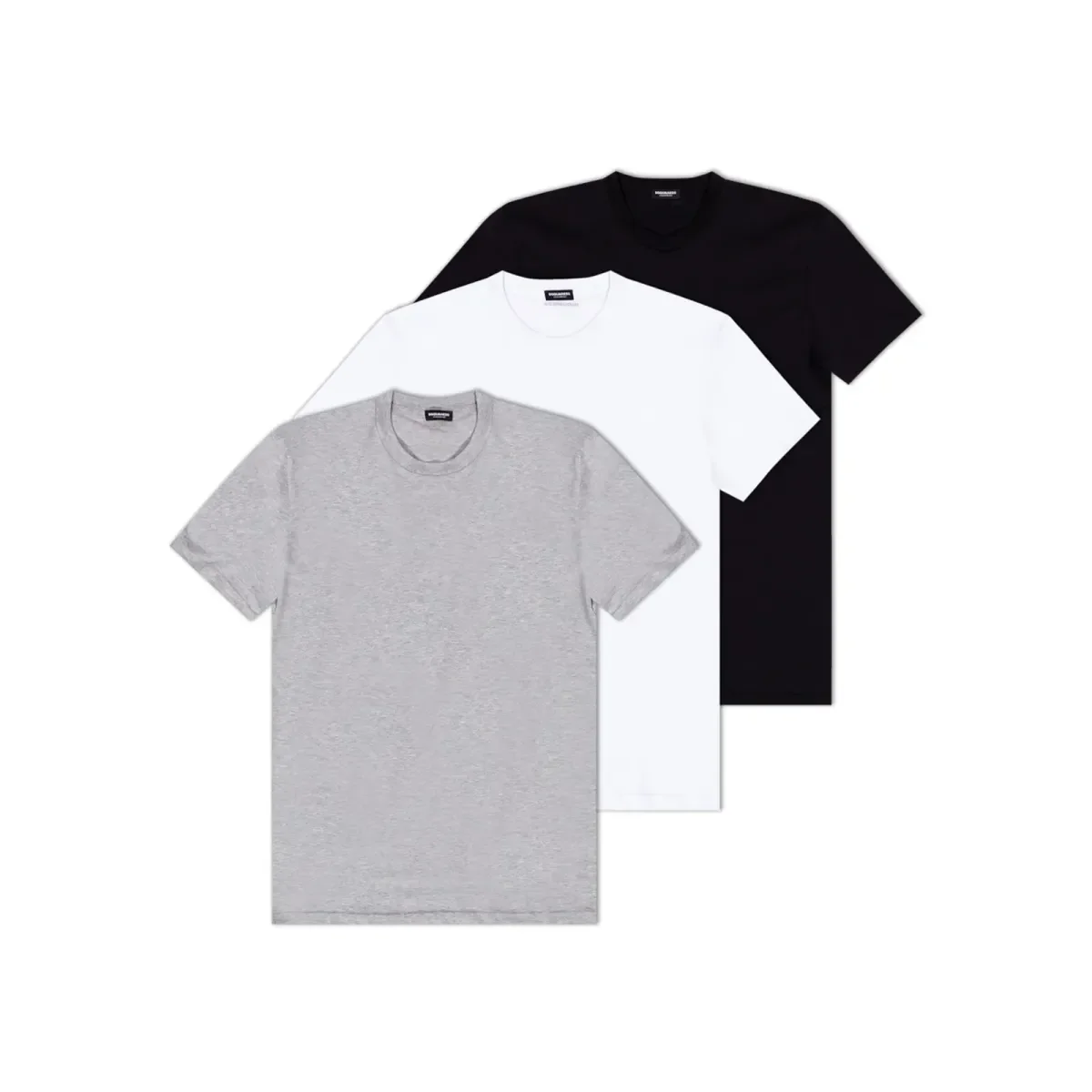 Φωτογραφία προϊόντος: DSQUARED2 Ανδρικό T-Shirt Back Logo - Τριπλό Πακέτο, Χρώμα Μαύρο-Γκρι-Λευκό