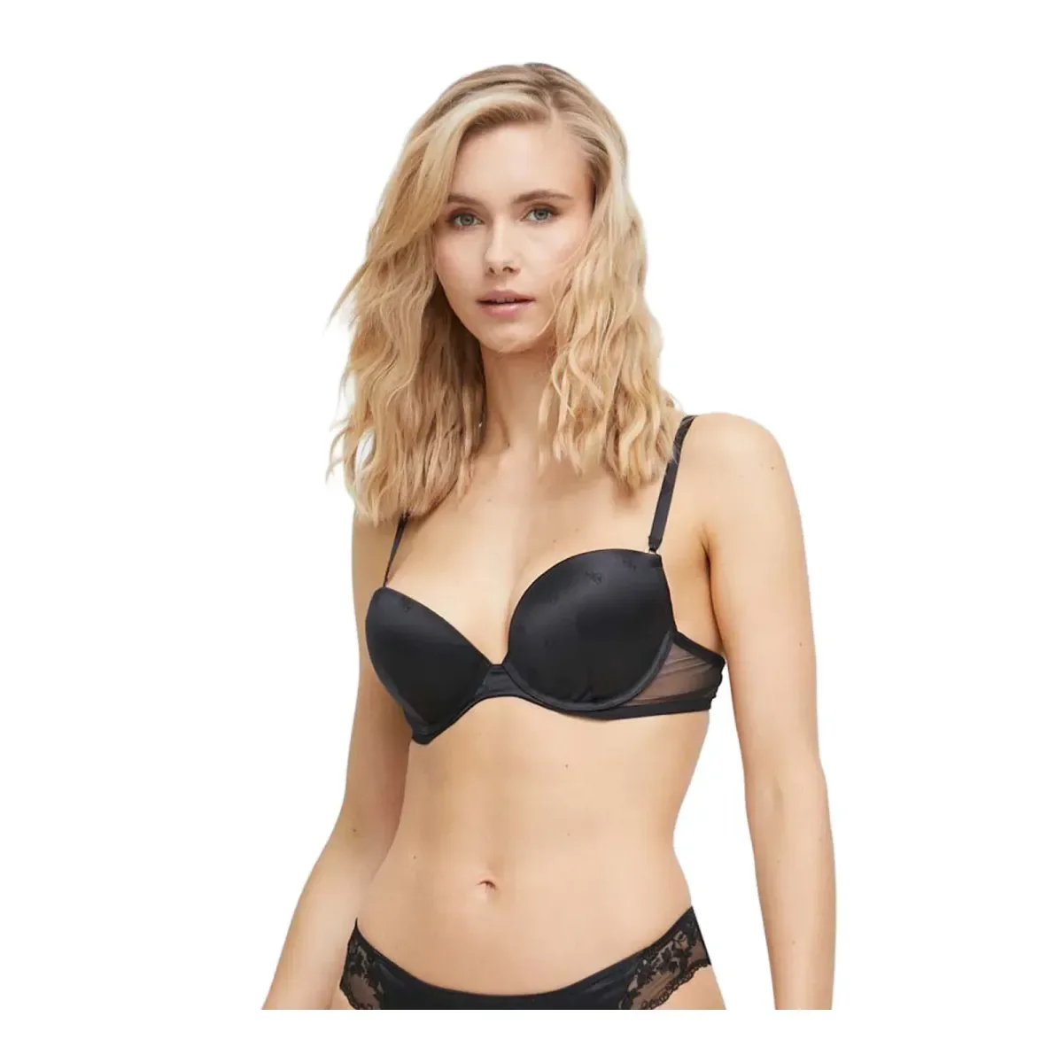 Φωτογραφία προϊόντος: Guess Γυναικείο Σουτιέν Push-Up Corynn, Χρώμα Rhombus G Shiny Blac
