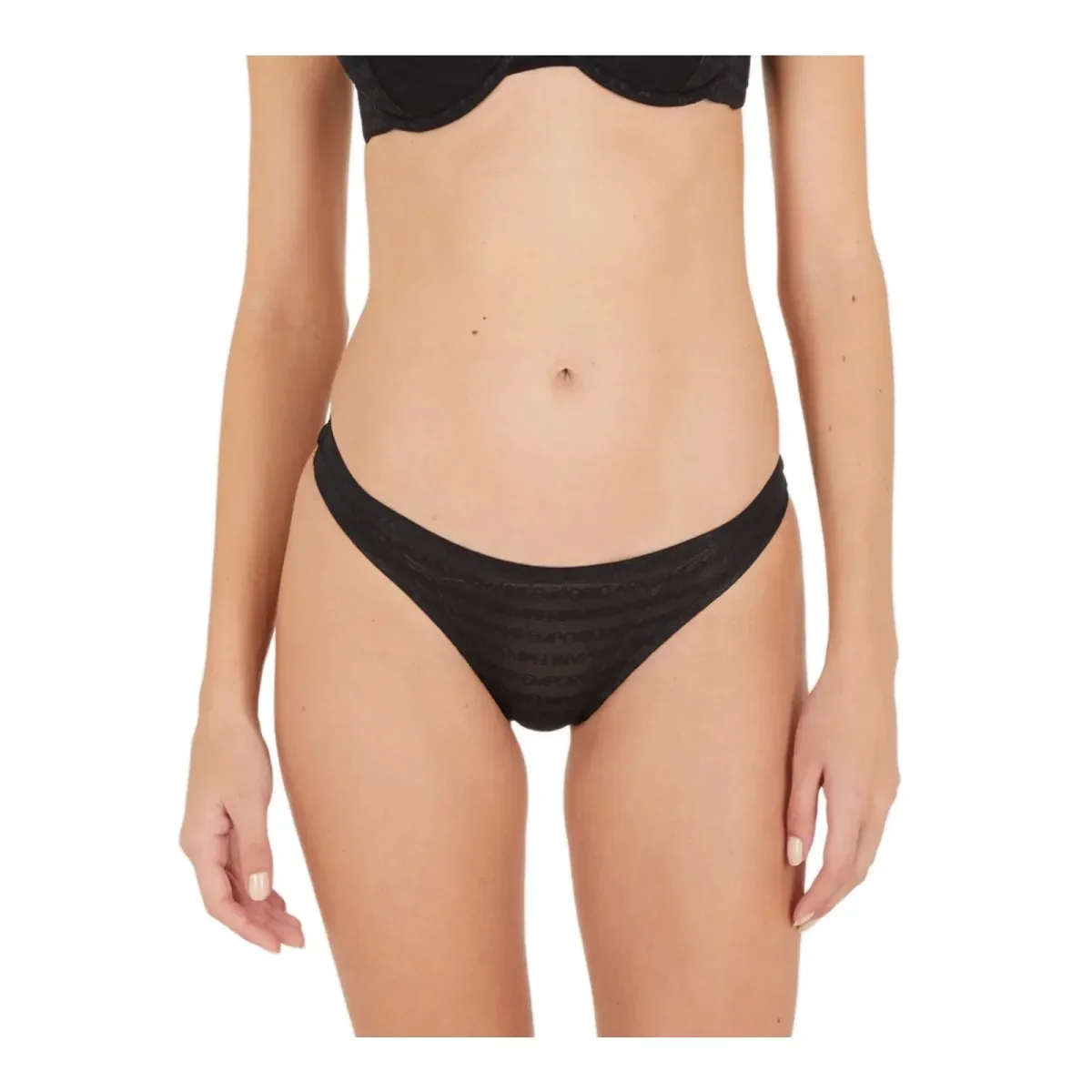 Φωτογραφία προϊόντος: Emporio Armani Γυναικείο String Logo Pattern, Χρώμα Μαύρο