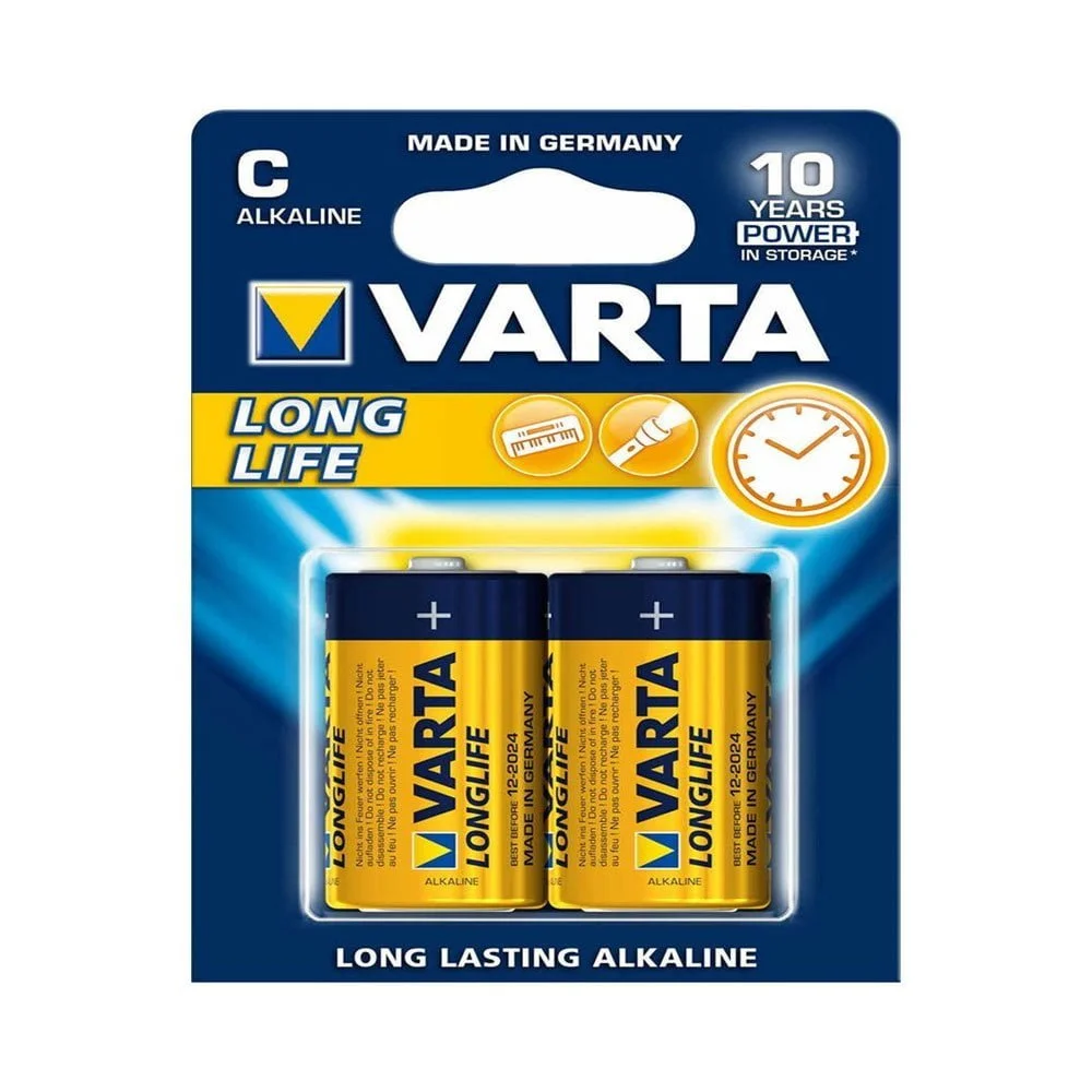 Φωτογραφία προϊόντος: Varta Longlife C Αλκαλικές Μπαταρίες 1,5v - 33387