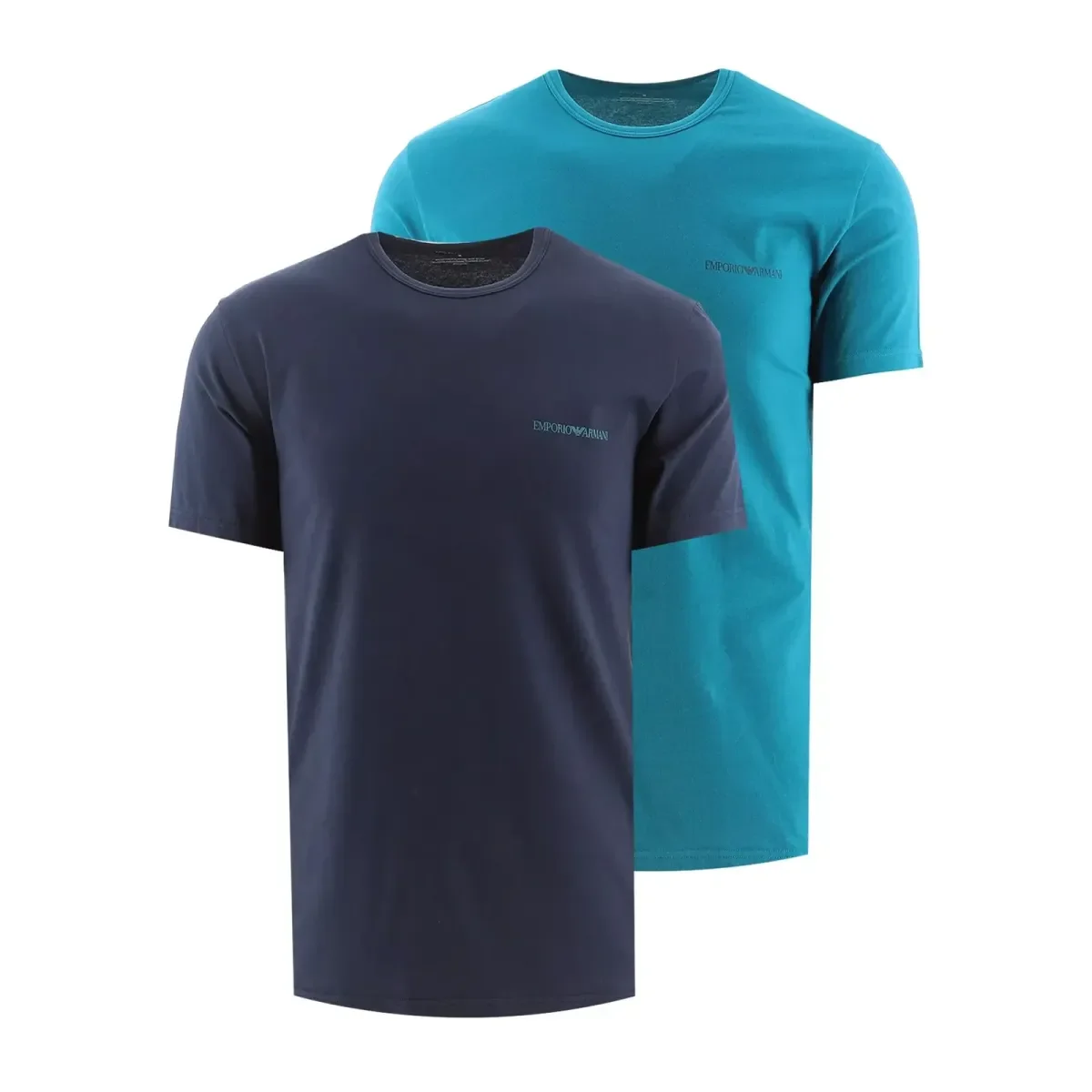 Φωτογραφία προϊόντος: Emporio Armani Ανδρικό Φανελάκι Loungewear Crew Neck - Διπλό Πακέτο, Χρώμα Μαρίν-Μπλε
