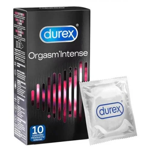Φωτογραφία προϊόντος: Durex Orgasm Intense Προφυλακτικά με ραβδώσεις για μεγαλύτερη απόλαυση, 10τμχ