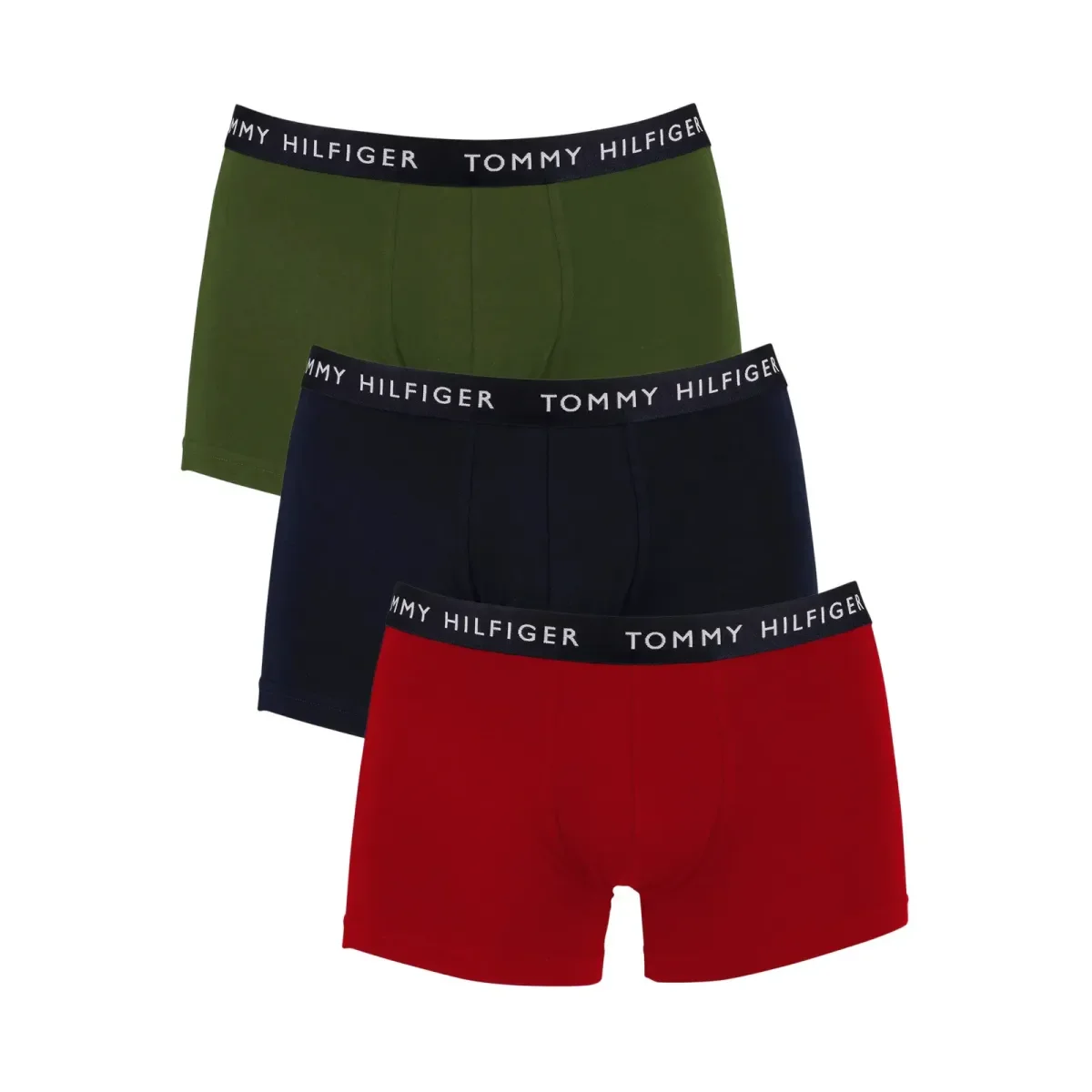 Φωτογραφία προϊόντος: Tommy Hilfiger Ανδρικό Boxer Essential Logo Waistband Trunks - Τριπλό Πακέτο, Χρώμα Blzr Red-Desert Sky-Golfway Gr