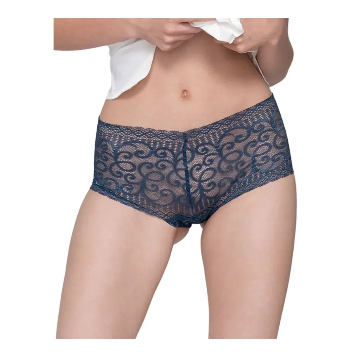 Φωτογραφία προϊόντος: Luna Γυναικείο Boxer Hipster Lace Party, Χρώμα Μπλε