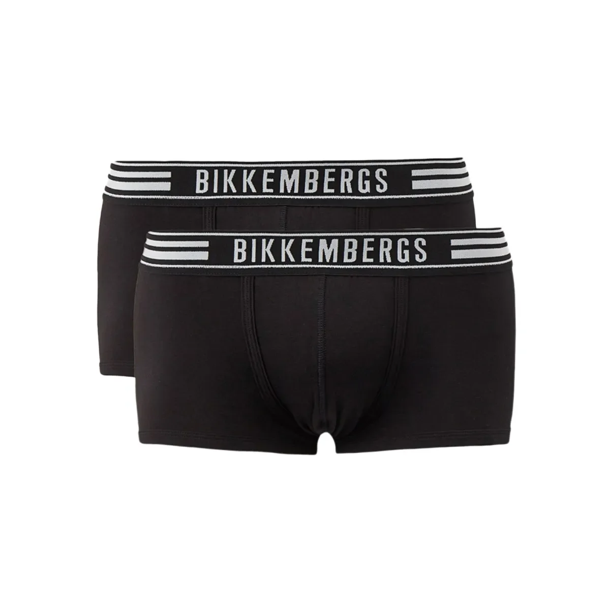 Φωτογραφία προϊόντος: Bikkembergs Ανδρικό Boxer Stripe Waistband Stretch Cotton - Διπλό Πακέτο, Χρώμα Μαύρο
