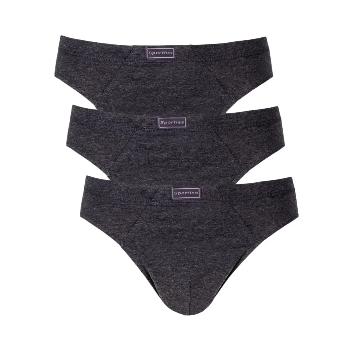 Φωτογραφία προϊόντος: Minerva Ανδρικό Slip Sporties - Τριπλό Πακέτο, Χρώμα Γκρι