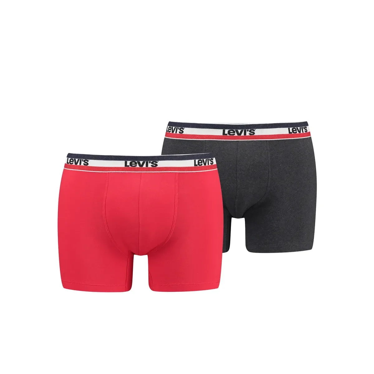 Φωτογραφία προϊόντος: Levi's Ανδρικό Boxer Sportswear Logo Organic Cotton - Διπλό Πακέτο, Χρώμα Κόκκινο-Μαύρο