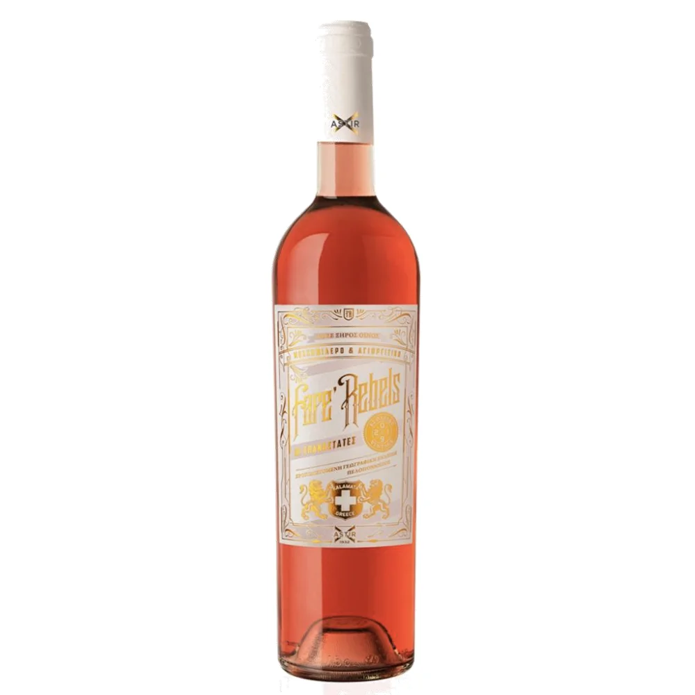 Φωτογραφία προϊόντος: Fare Rebels Astir X Winery, 2019, ΡΟΖΕ, 750ml, Ξηρός Οίνος, Ποικιλία Μοσχοφίλερο - Αγιωργίτικο, Καλαμάτα