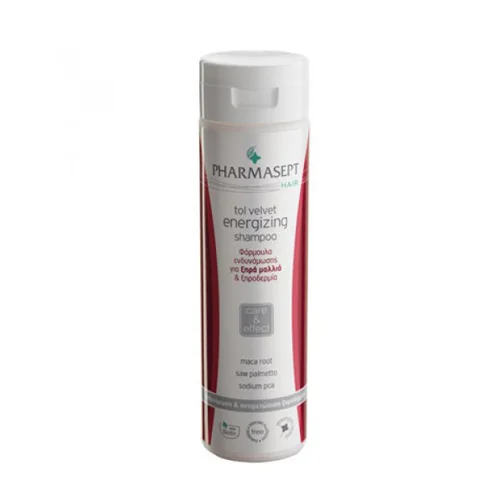 Φωτογραφία προϊόντος: Pharmasept Tol Velvet Energizing shampoo dry 250ml. Δυναμωτικό σαμπουάν για ξηρά μαλλιά.