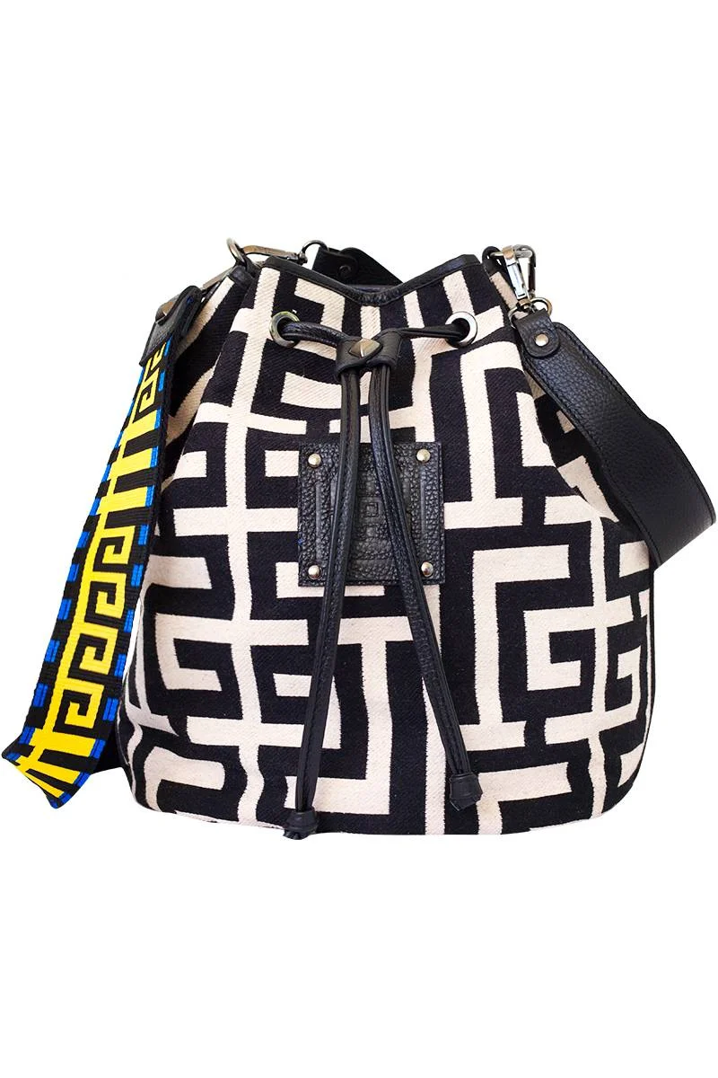 Φωτογραφία προϊόντος: Midneto Themis I Beige Black Labyrinth Bag