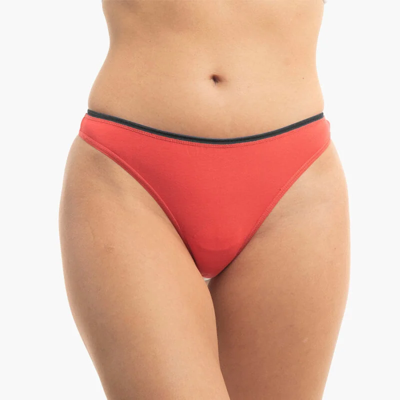 Φωτογραφία προϊόντος: AA UNDERWEAR A.A UNDERWEAR Κυλοτάκι String 90% Cotton κοραλί με μαύρο λάστιχο