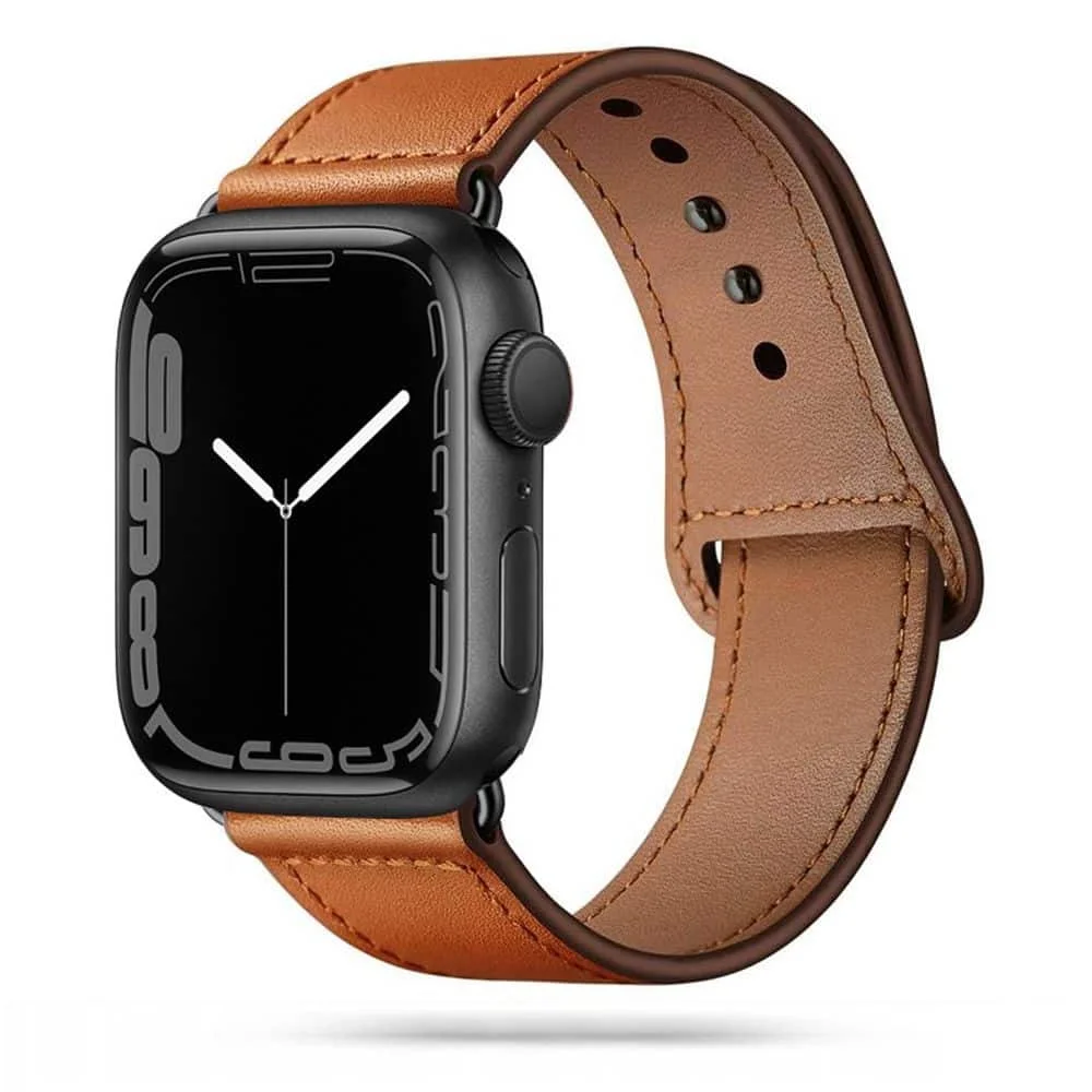 Φωτογραφία προϊόντος: Δερμάτινο Λουράκι Apple Watch 38/40/41mm Tech-Protect (Καφέ)