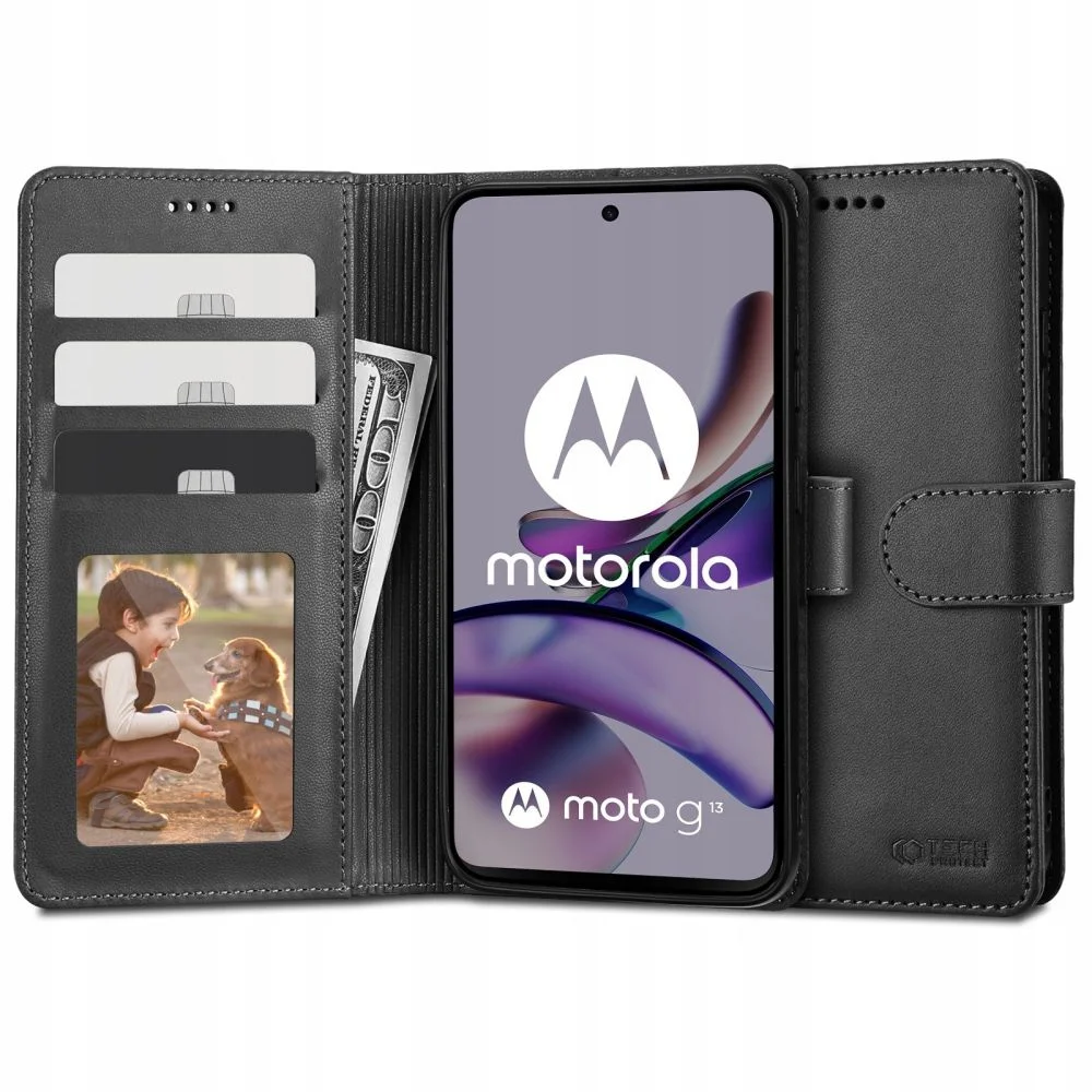 Φωτογραφία προϊόντος: Θήκη Βιβλιαράκι Motorola Moto G13 / G23 / G53 5G Tech-Protect (Μάυρο)