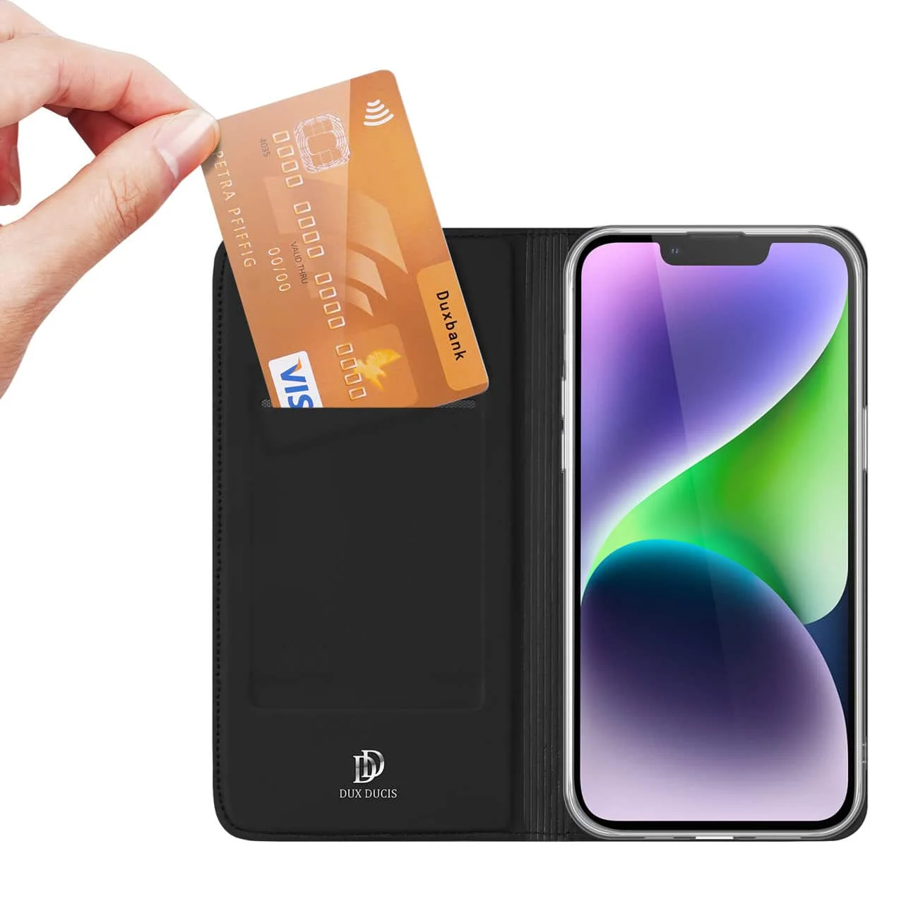Φωτογραφία προϊόντος: Θήκη iPhone 15 Βιβλιαράκι Dux Ducis (Μαύρο)