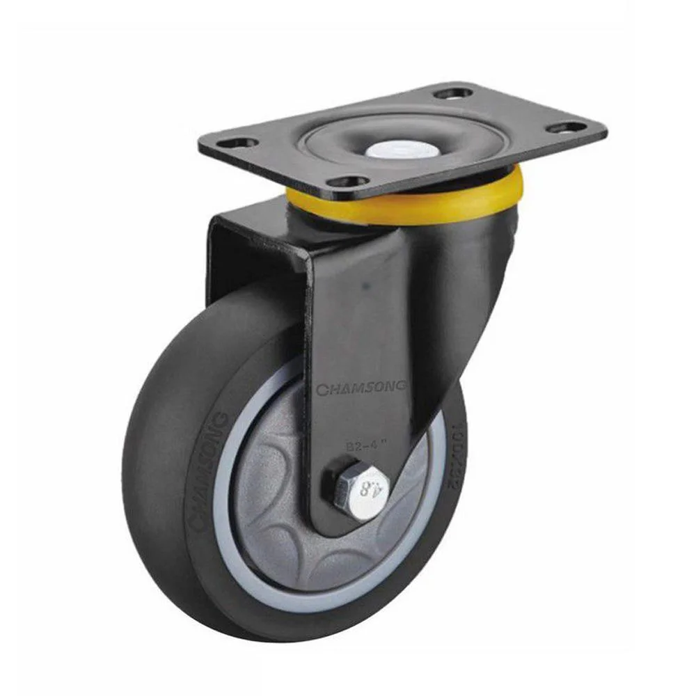 Φωτογραφία προϊόντος: Ρόδα tpr 100mm Chamsong 105kg ρόδα (130mm συνολίκό μέγεθος) (πλάτος 32mm) περιστρεφόμενη