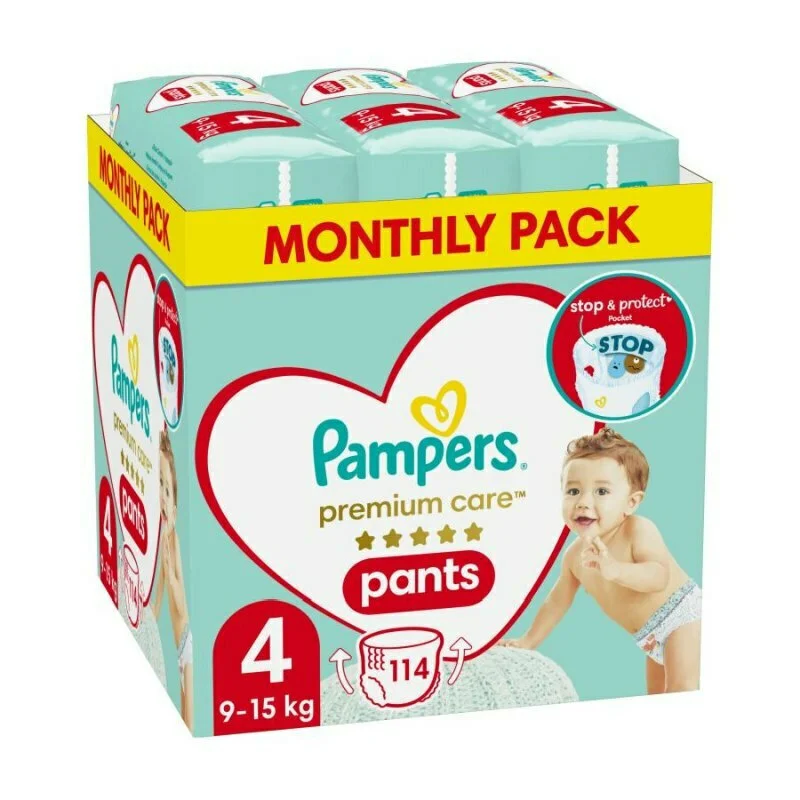 Φωτογραφία προϊόντος: Pampers Premium Care Pants Monthly Pack (114τεμ) Νo4 (9-15kg)