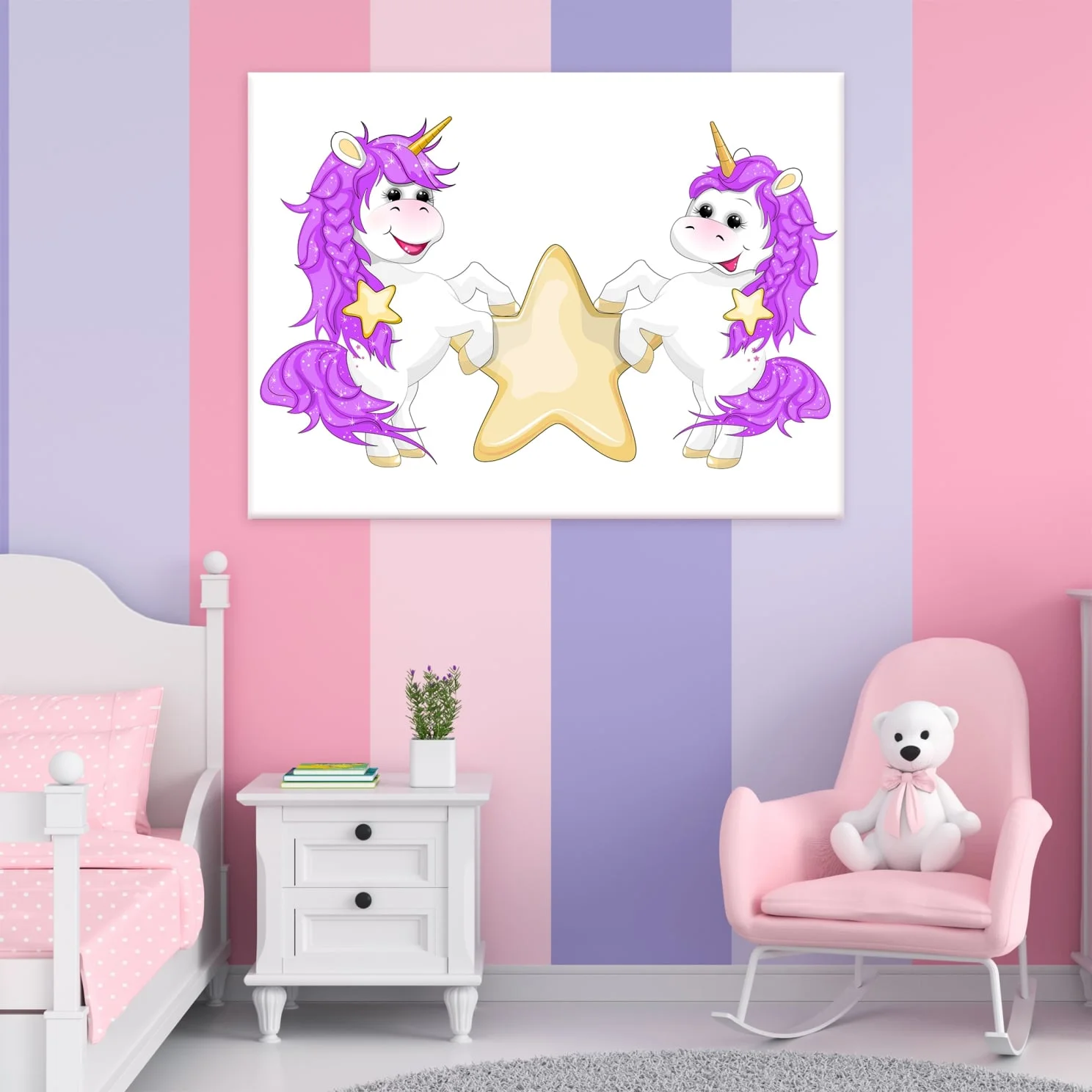 Φωτογραφία προϊόντος: Πίνακας Σε Καμβά - Unicorn Baby Stars