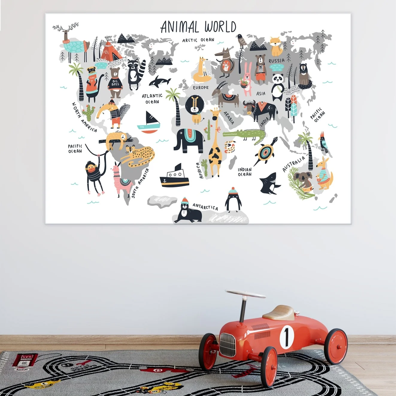 Φωτογραφία προϊόντος: Πίνακας Σε Καμβά - Animal Around The World
