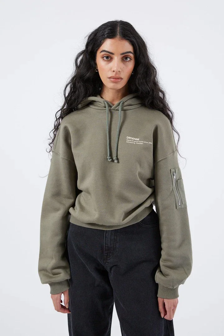 Φωτογραφία προϊόντος: DRDENIM HOODIE ΓΥΝΑΙΚΕΙΟ ΧΑΚΙ ESTRID POCKET 2231102