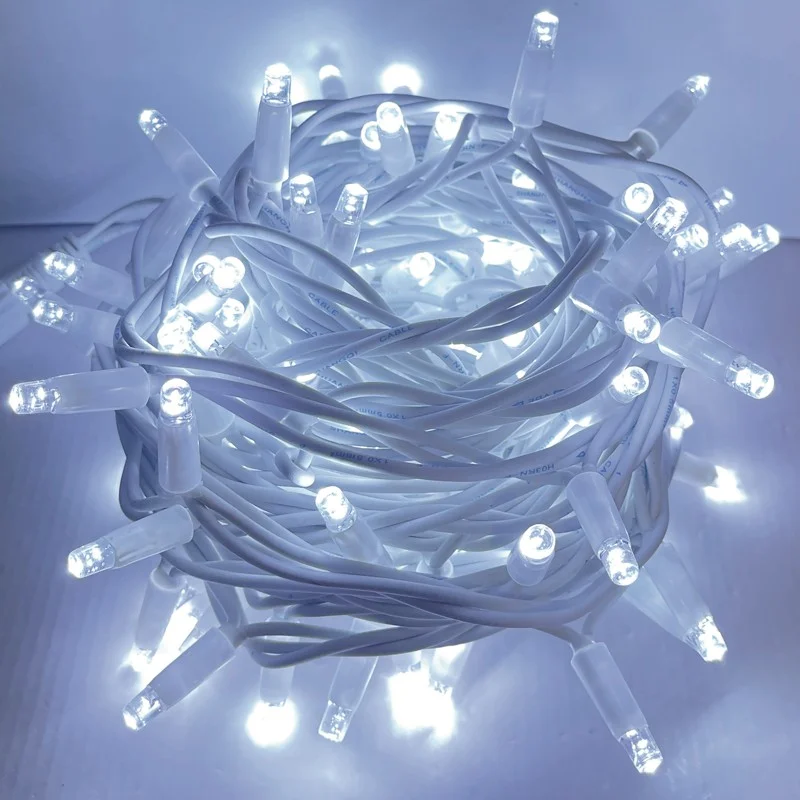 Φωτογραφία προϊόντος: ACALIGHT ΛΑΜΠΑΚΙΑ 100 LED ΣΕ ΣΕΙΡΑ ΨΥΧΡΟ ΛΕΥΚΟ ΚΑΟΥΤΣΟΥΚ ΑΝΑ 10mm ΑΝΤΑΠΤΟΡΑ 31VDC ΜΕ ΔΥΝΑΤΟΤΗΤΑ ΕΠΕΚΤΑΣΗΣ MAX 20 ΣΕΤ & ΚΑΛΩΔΙΟ ΠΡΑΣΙΝΟ 1.5m IP44 / X081002414