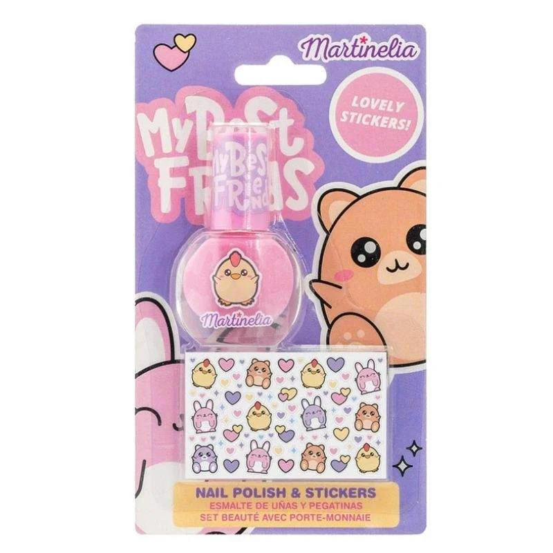 Φωτογραφία προϊόντος: Martinelia My Best Friends Nail Polish + Stickers Σετ Βερνίκι Νυχιών Ροζ 4ml + Αυτοκόλλητα